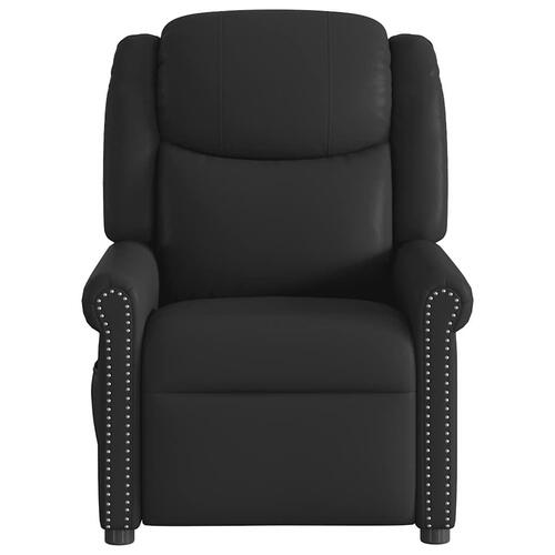 Massagestol kunstlæder blank sort