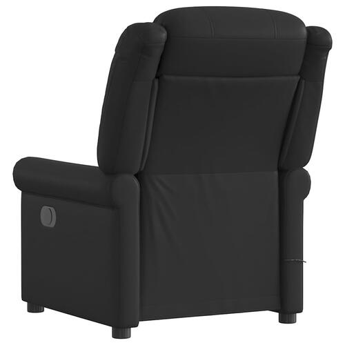 Massagestol kunstlæder blank sort