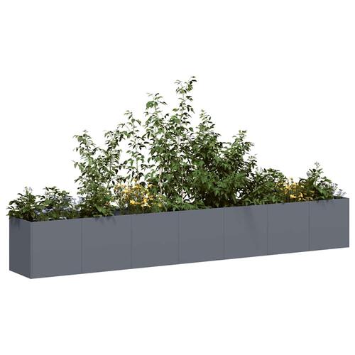 Plantekasse antracitgrå 280x40x40 cm koldvalset stål