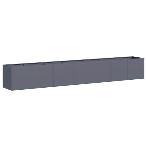 Plantekasse antracitgrå 280x40x40 cm koldvalset stål