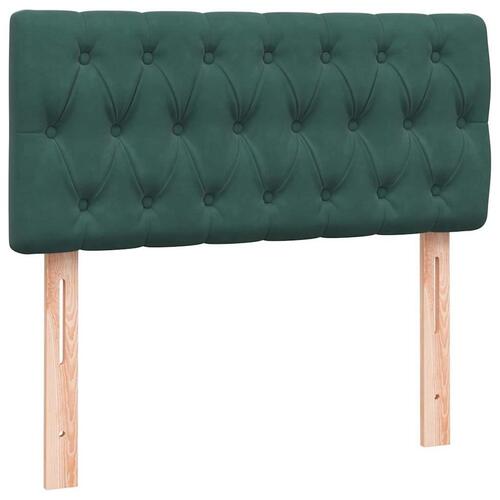 Kontinentalseng med madras mørkegrøn 80x210 cm fløjl