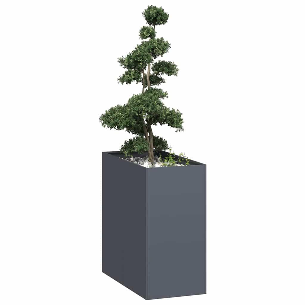 Plantekasse 40x80x80 cm stål antracitgrå
