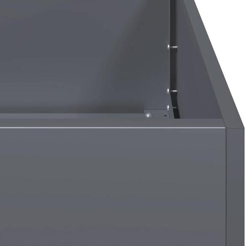 Plantekasse 200x80x40 cm stål antracitgrå