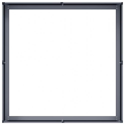 Plantekasse 100 × 100 × 30 cm i stål - antracitgrå