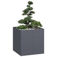 Plantekasse 80x80x80 cm stål antracitgrå