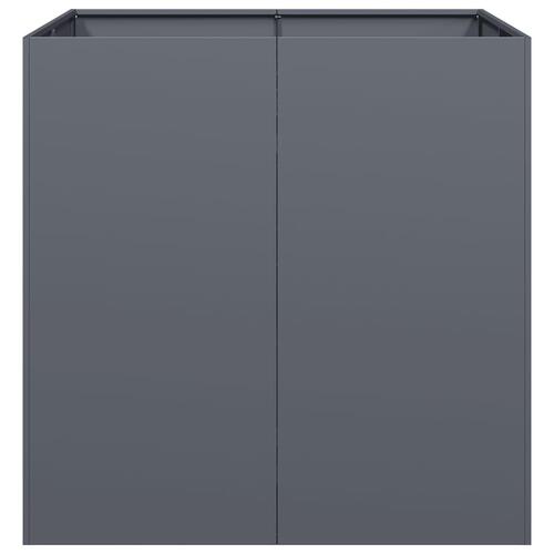 Plantekasse 80x80x80 cm stål antracitgrå