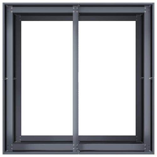 Plantekasse 80x80x80 cm stål antracitgrå