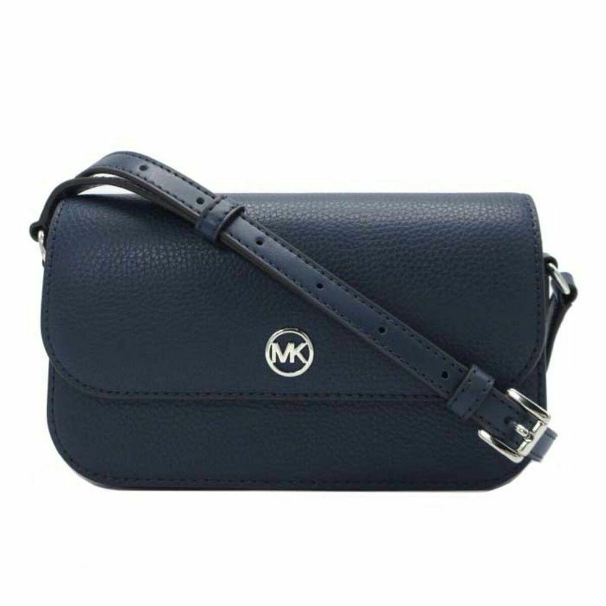 Crossbody taske Michael Kors - blå læder, 21 × 14 × 4,5 cm