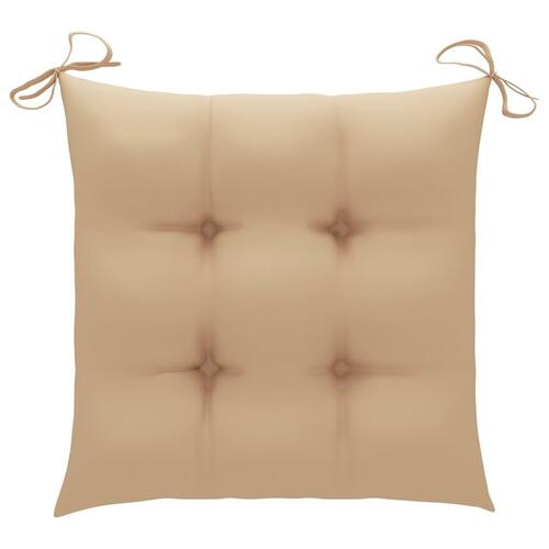 Stolehynder 4 stk. 50x50x7 cm oxfordstof beige
