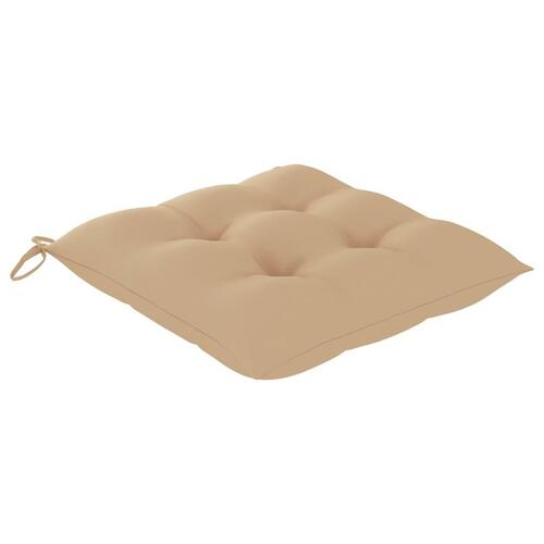Stolehynder 4 stk. 50x50x7 cm oxfordstof beige