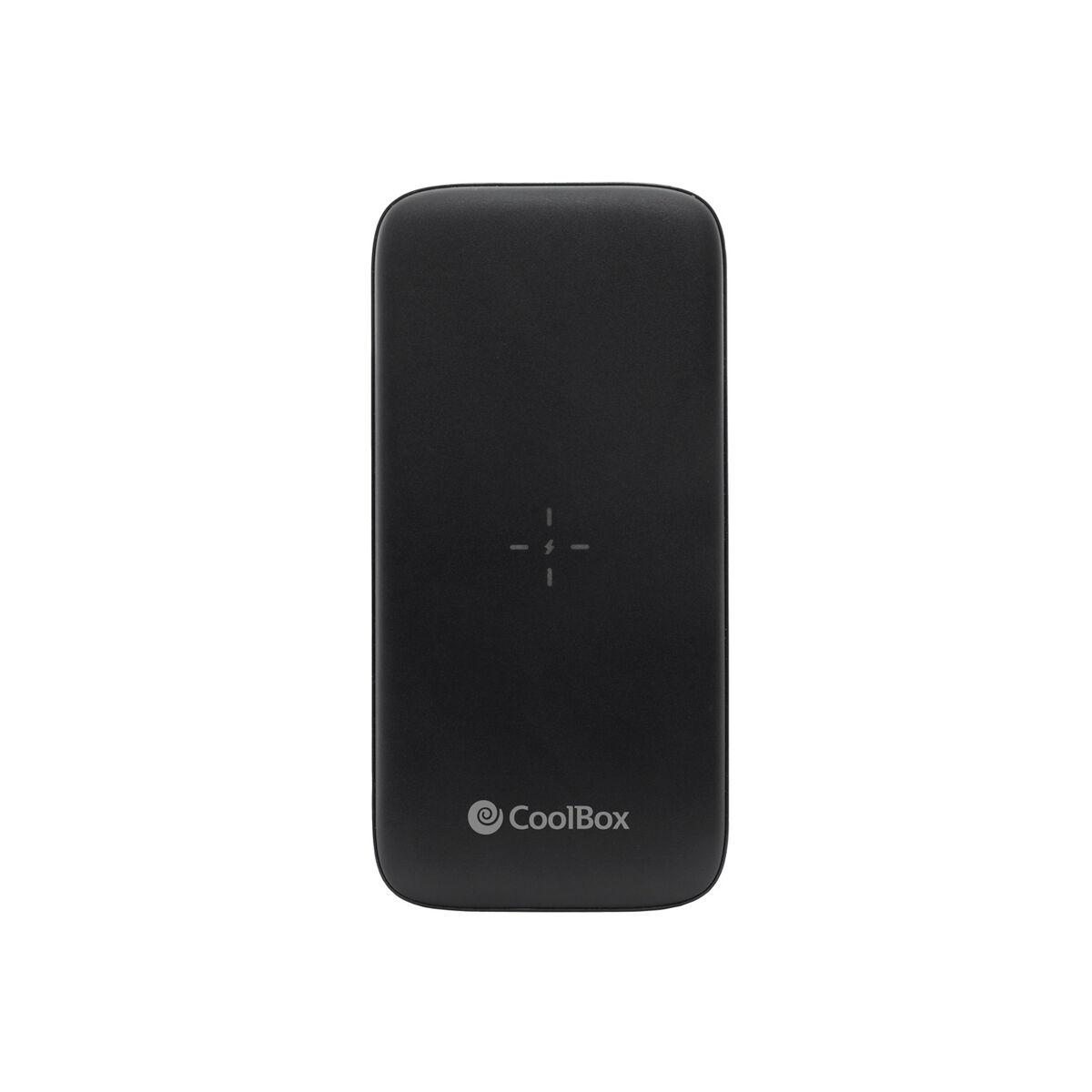 CoolBox powerbank 10.000 mAh med trådløs opladning - sort