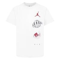 Børne Kortærmet T-shirt Nike JDB AIR GLOBE JORDAN SS TEE 95D121 001 Hvid 16 år