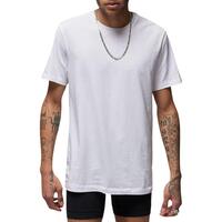 Kortærmet T-shirt til Mænd Nike Flight Base Tee JM0625 001 Hvid XL