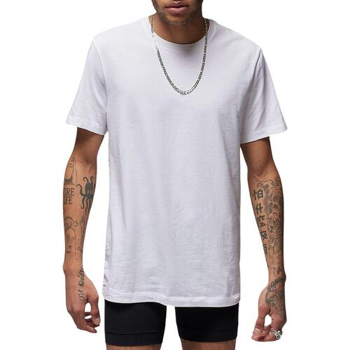 Kortærmet T-shirt til Mænd Nike Flight Base Tee JM0625 001 Hvid XL