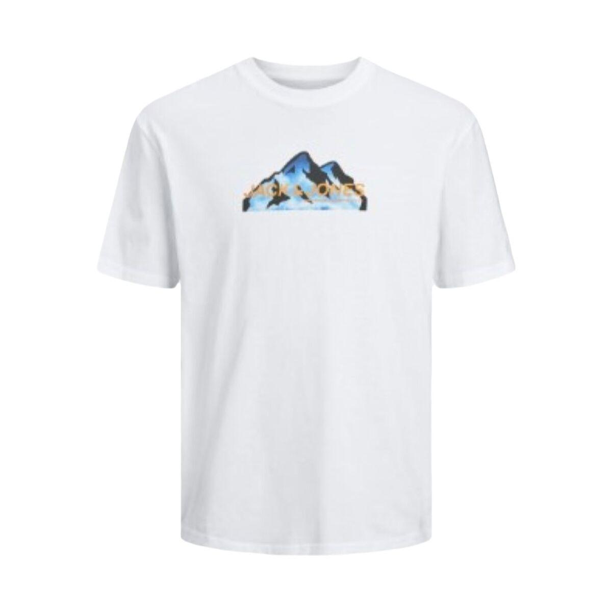 Jack & Jones JCOMOUNTAIN Logo T-shirt til mænd, hvid - L