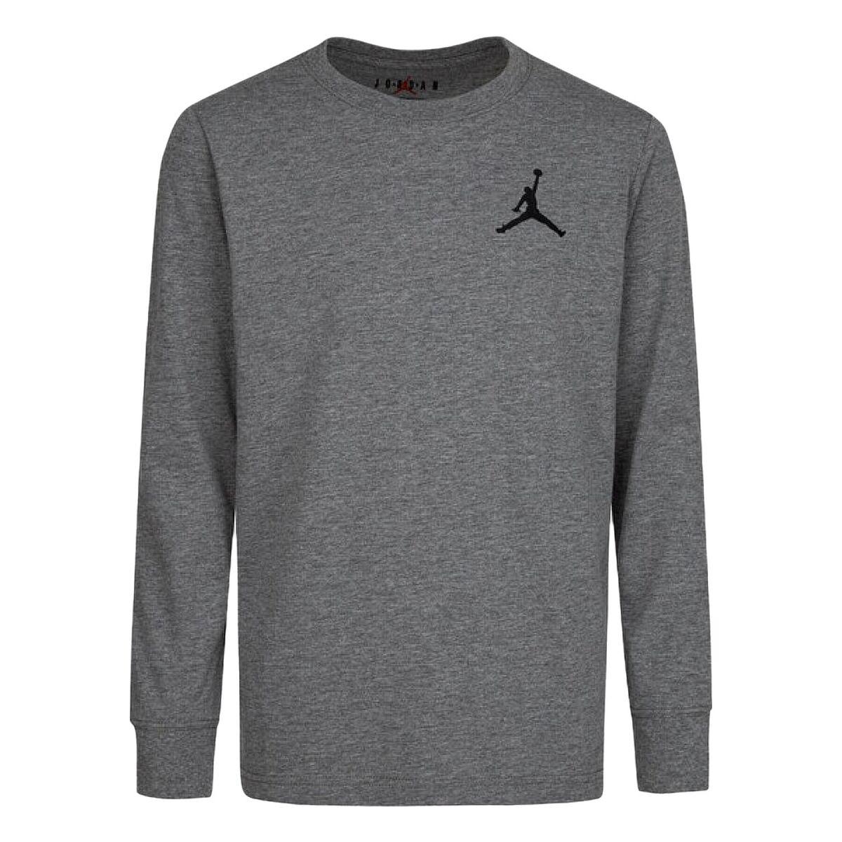Langærmet T-shirt til Børn Nike JDB JUMPMAN AIR EMB 95A903 Grå 16 år