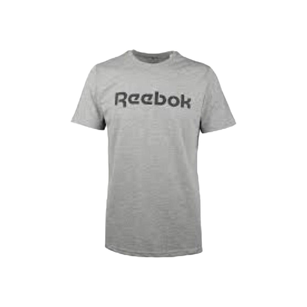 Kortærmet T-shirt til Mænd Reebok GS REEBOK LINEAR READ TEE 100038780 Grå XXL