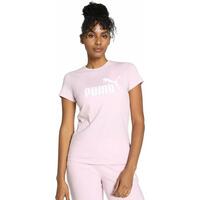 Kortærmet T-shirt til Kvinder Puma ESS LOGO TEE 586775 60 Pink XS