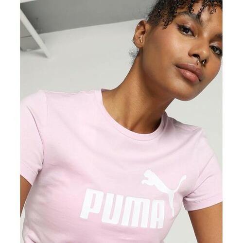 Kortærmet T-shirt til Kvinder Puma ESS LOGO TEE 586775 60 Pink XS
