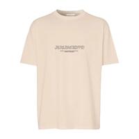 Kortærmet T-shirt til Mænd Jack & Jones JORBRONX TEE SS CREW NECK FST 12263936 Beige XXL