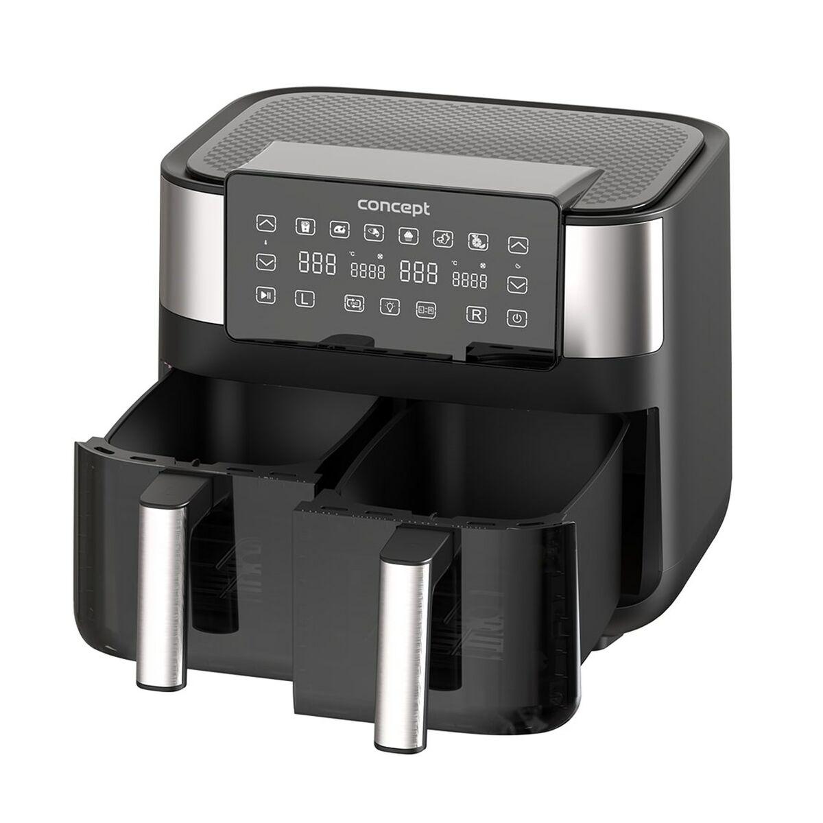 Airfryer Concept FR8000 Sort Sølvfarvet 2850 W 8 L