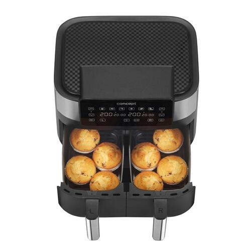 Airfryer Concept FR8000 Sort Sølvfarvet 2850 W 8 L