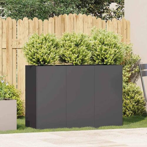 Plantekasse 120x40x80 cm koldvalset stål sort