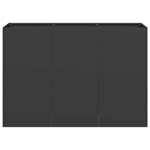 Plantekasse 120x40x80 cm koldvalset stål sort