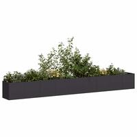 Plantekasse sort 360x40x40 cm koldvalset stål