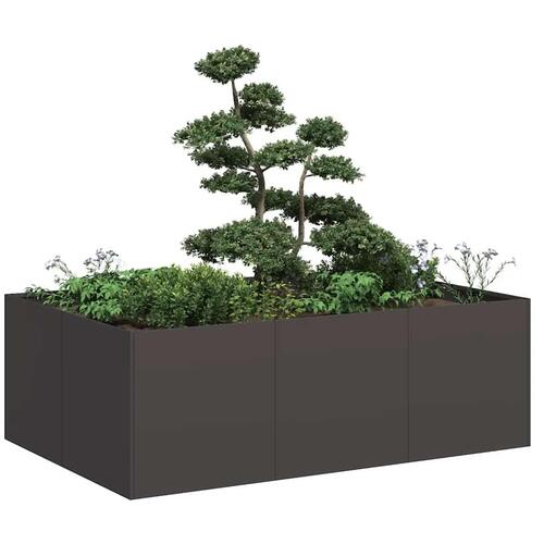 Plantekasse 120x80x40 cm stål sort