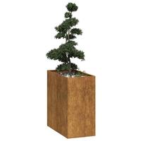 Plantekasse rustfarvet 40x80x80 cm forvitringsstål