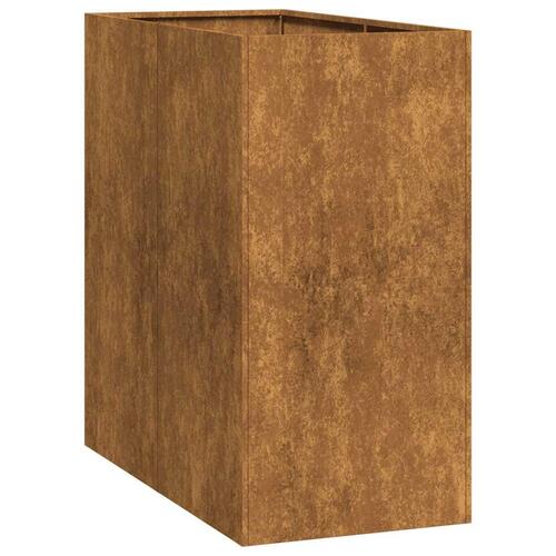 Plantekasse rustfarvet 40x80x80 cm forvitringsstål