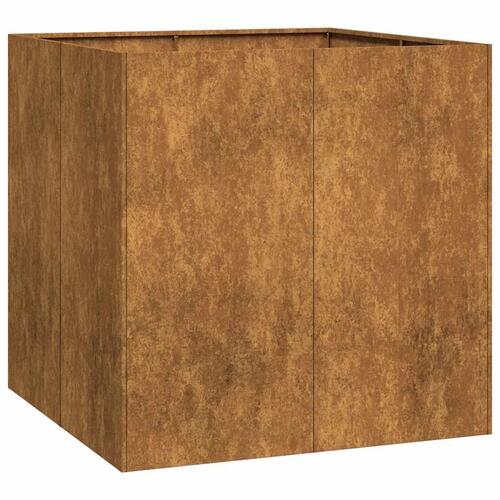 Plantekasse rustfarvet 80x80x80 cm forvitringsstål