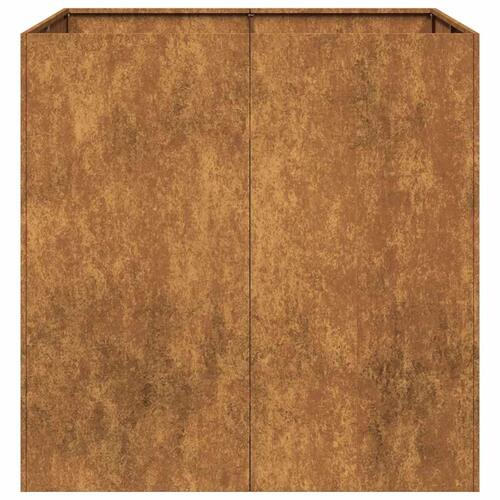 Plantekasse rustfarvet 80x80x80 cm forvitringsstål