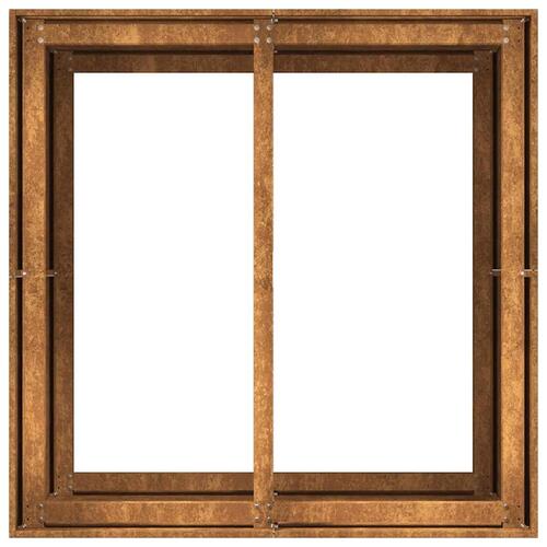 Plantekasse rustfarvet 80x80x80 cm forvitringsstål