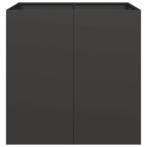 Plantekasse 80x80x80 cm stål sort