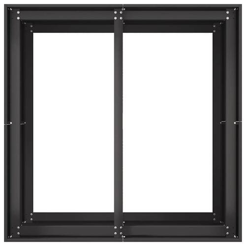 Plantekasse 80x80x80 cm stål sort