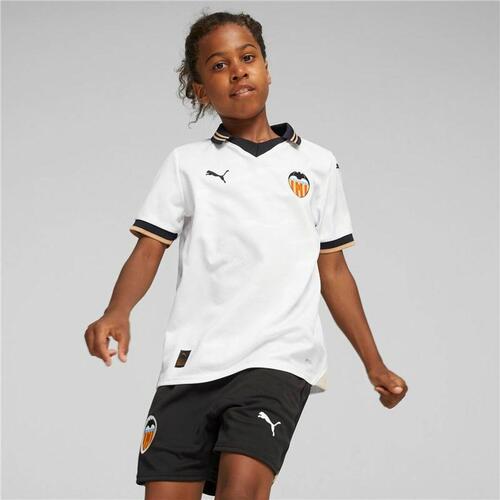 Kortærmet fodboldtrøje til børn Puma Valencia.C.F Hvid 15-16 år