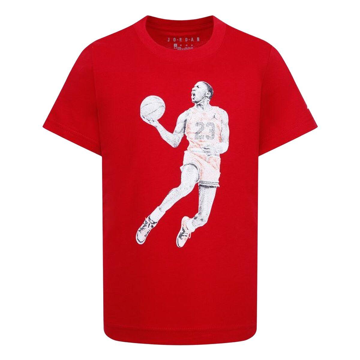 Jordan Air Jordan Dots SS T-shirt til drenge, rød (4-5 år)