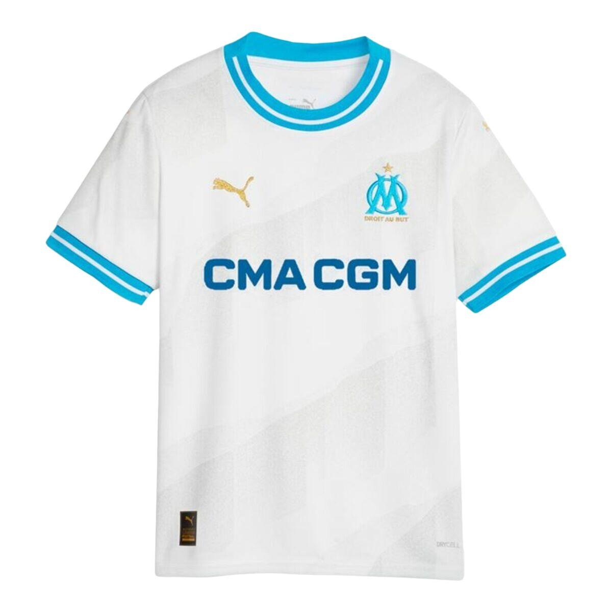 Puma Olympique de Marseille børne T-shirt, kortærmet - 11-12 år, hvid