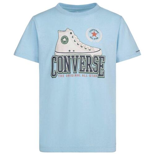 Børne Kortærmet T-shirt Converse Script Sneaker Gfx Himmelblå 13-15 år