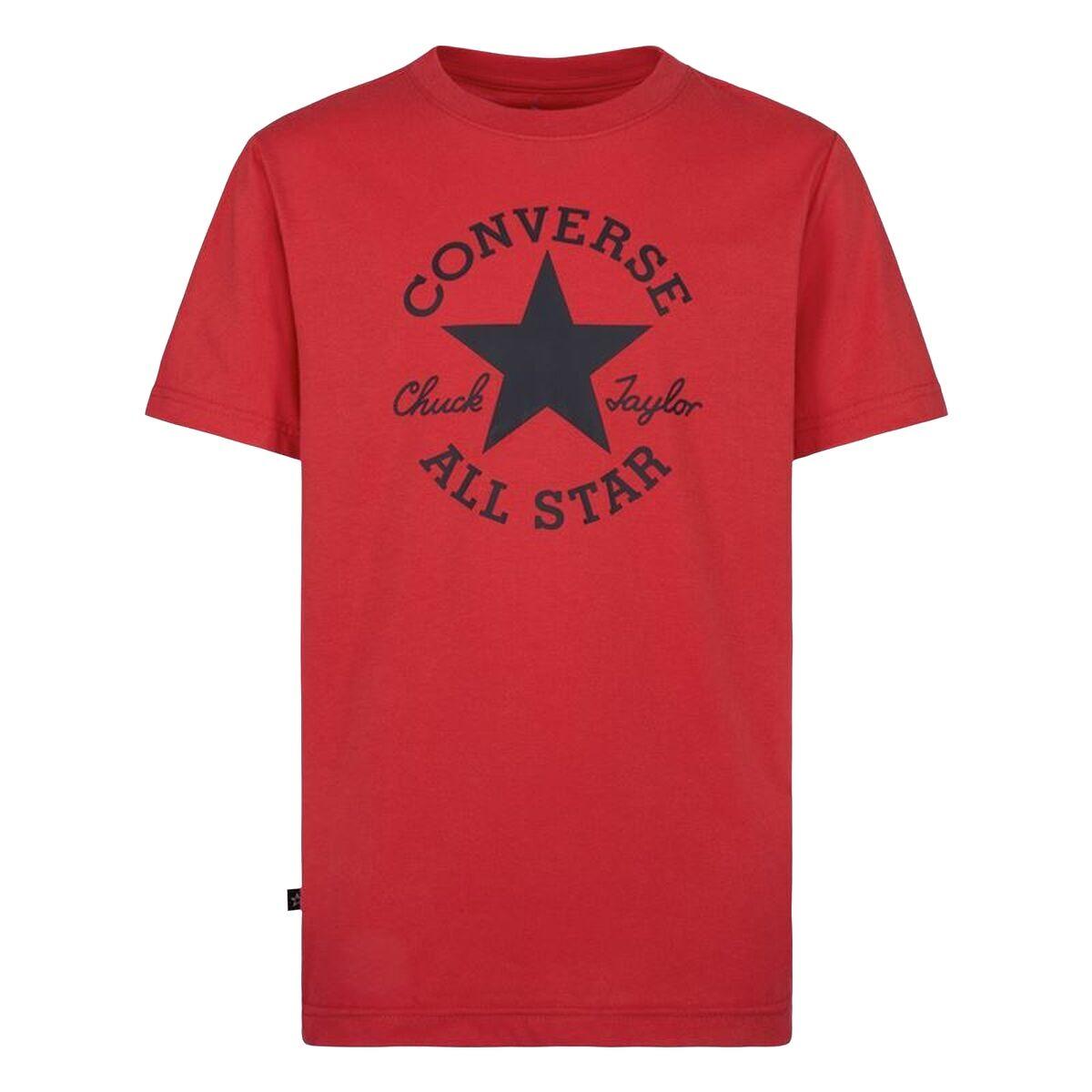 Converse kortærmet T-shirt til drenge - rød, 13-15 år