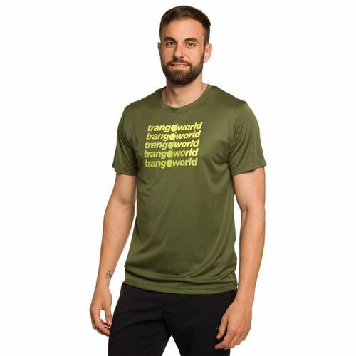 Kortærmet T-shirt til Mænd Trangoworld Arbas Mørk grøn S