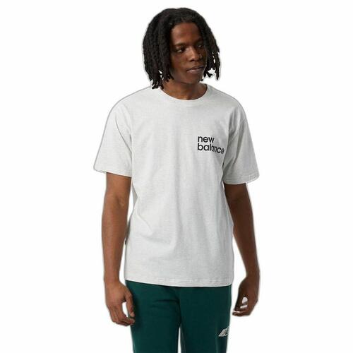 Kortærmet T-shirt til Mænd New Balance Nb Essentials Graphic 1 Sah Hvid S