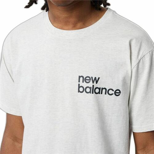 Kortærmet T-shirt til Mænd New Balance Nb Essentials Graphic 1 Sah Hvid S