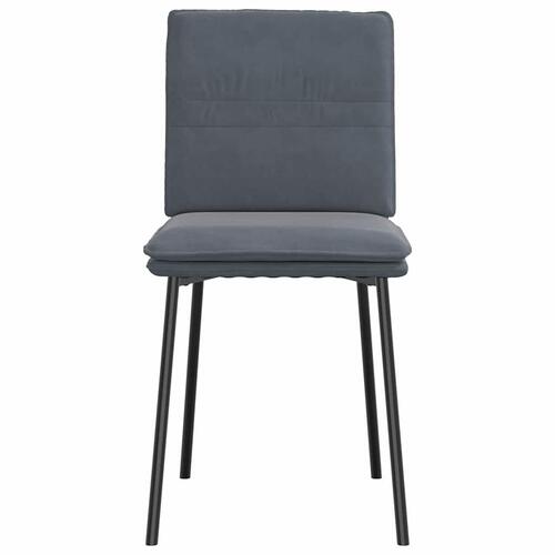 Spisebordsstole 6 stk. velour mørkegrå