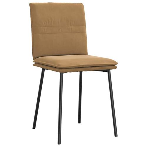 Spisebordsstole 4 stk. velour brun