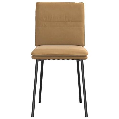 Spisebordsstole 4 stk. velour brun