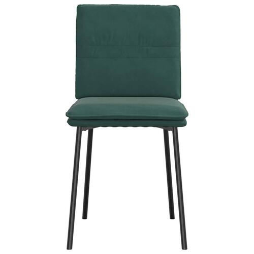 Spisebordsstole 4 stk. velour mørkegrøn