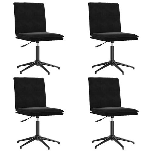 Spisebordsstole 4 stk. velour sort